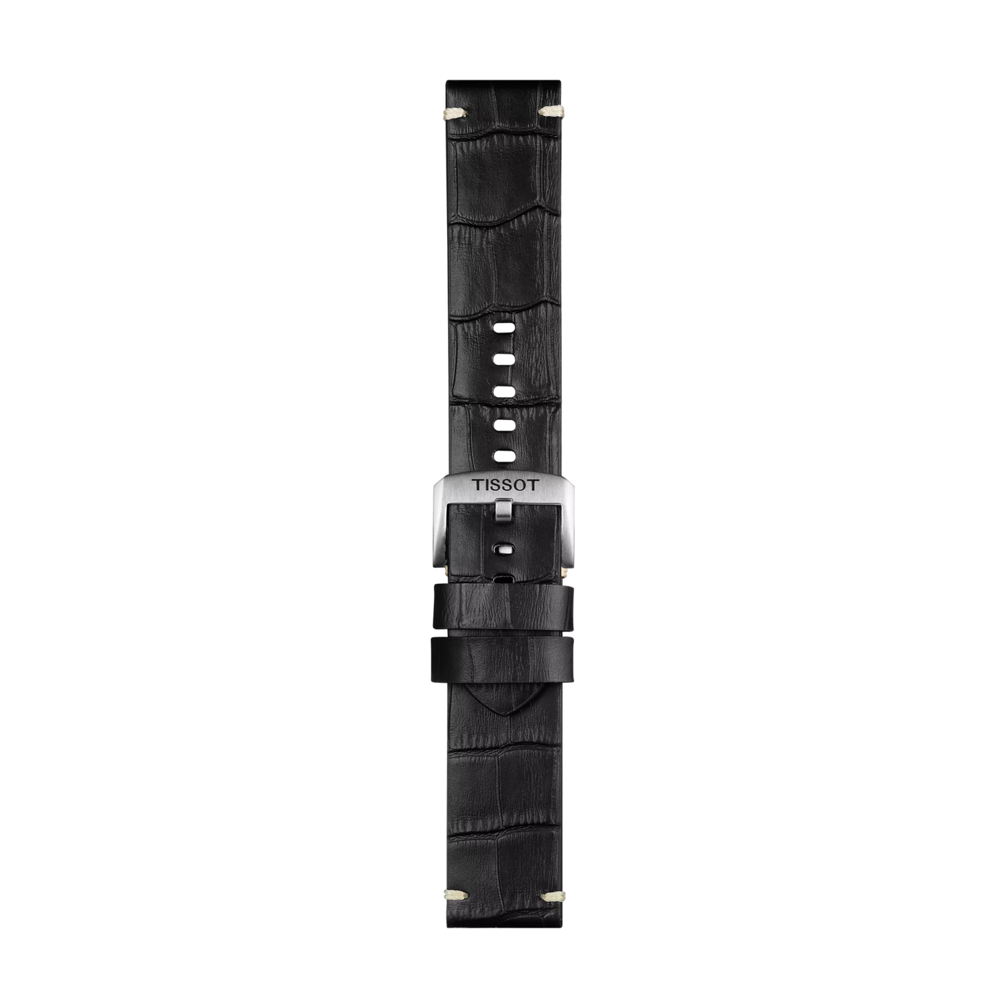 Tissot siyah deri kayış boynuz aralığı 22 mm