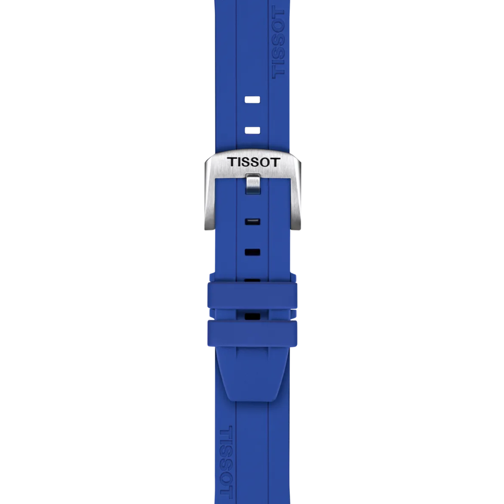 Tissot Mavi Silikon Kayış Boynuz Aralığı 22 mm