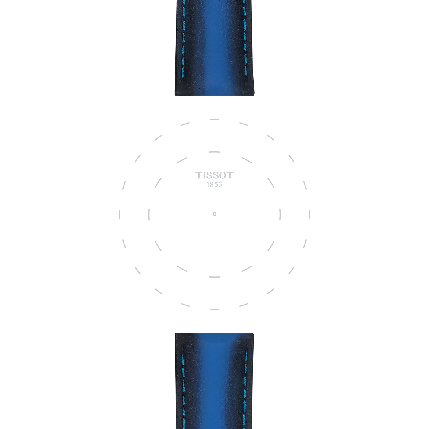 Tissot mavi deri kayış boynuz aralığı 20 mm