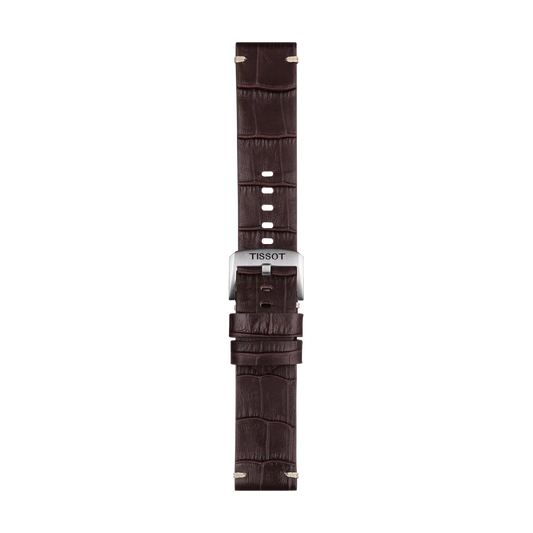 Tissot kahverengi deri kayış boynuz aralığı 22 mm