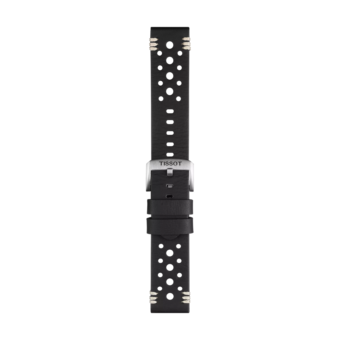 Tissot siyah deri kayış boynuz aralığı 22 mm