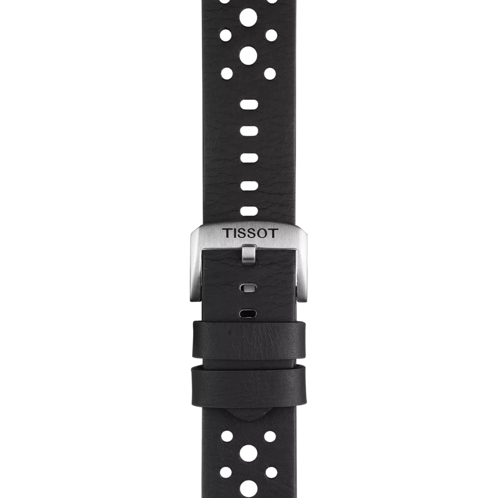 Tissot siyah deri kayış boynuz aralığı 22 mm