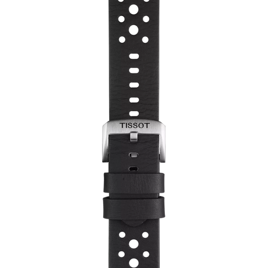 Tissot siyah deri kayış boynuz aralığı 22 mm