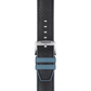Tissot mavi deri ve kauçuk kayış boynuz aralığı 22 mm