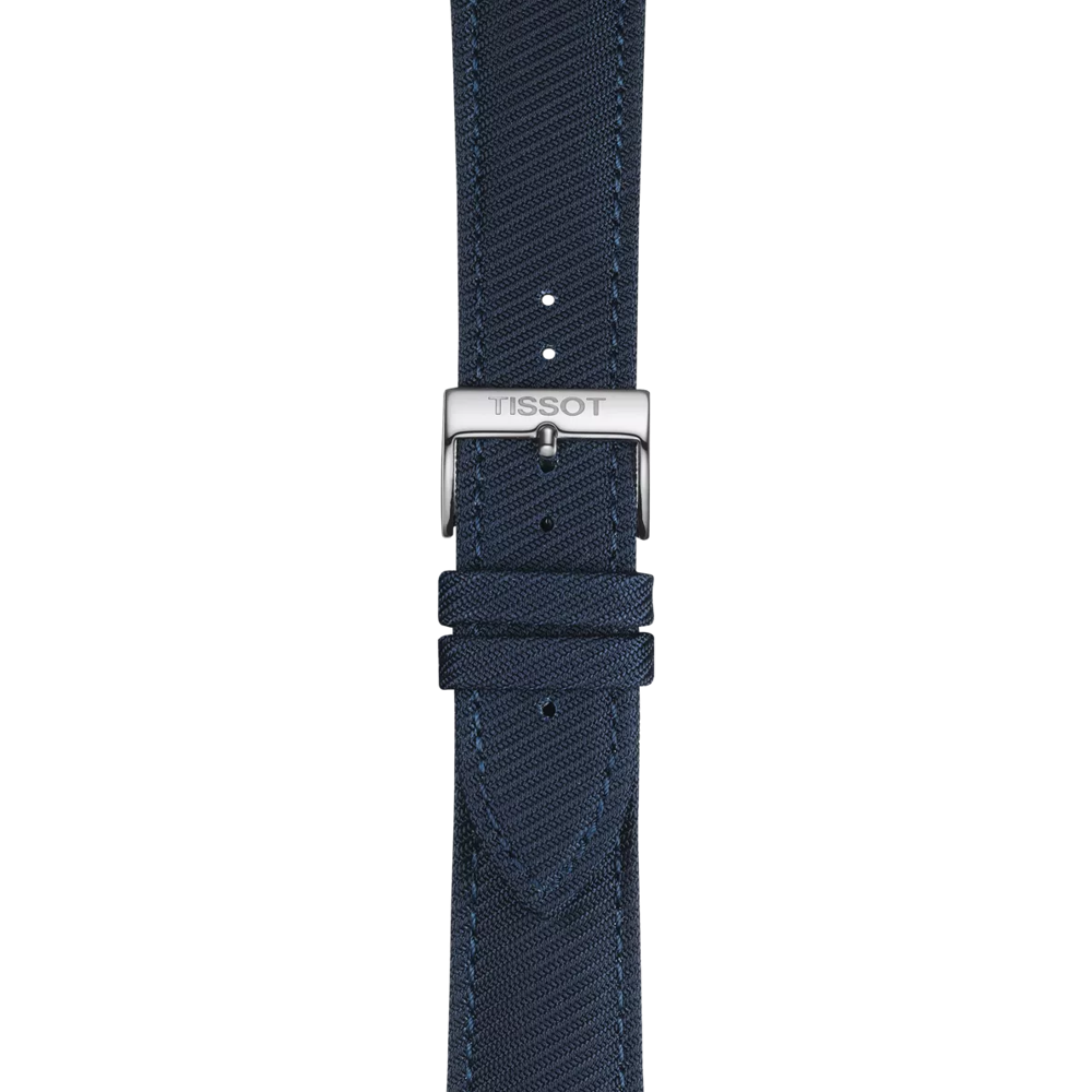 Tissot mavi tekstil kayış boynuz aralığı 22 mm