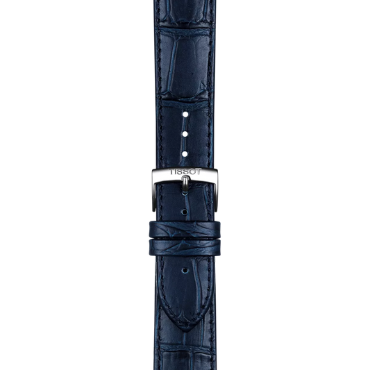 Tissot mavi deri kayış boynuz aralığı 20 mm