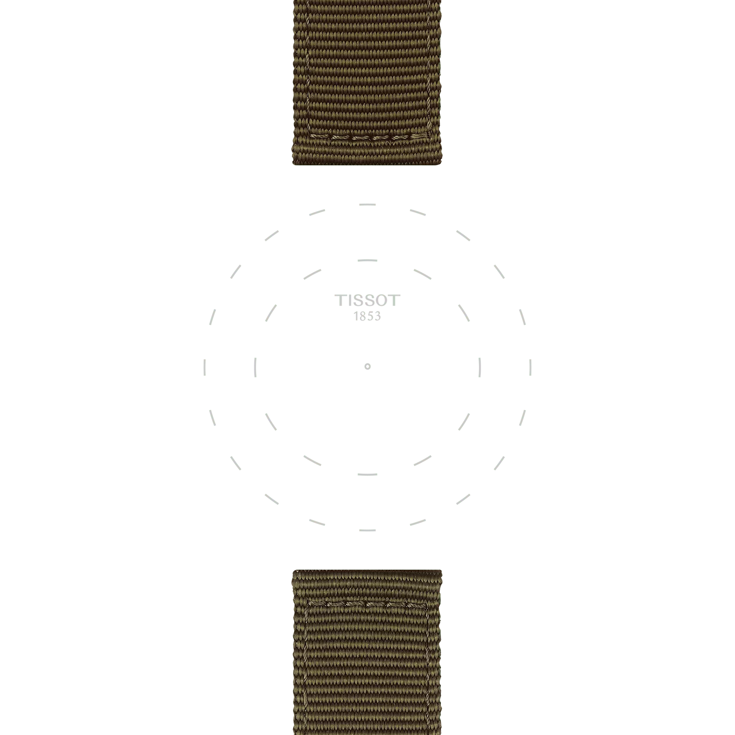 Tissot haki kumaş kayış boynuz aralığı 22 mm