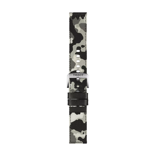 Tissot haki tekstil kayış boynuz aralığı 22 mm