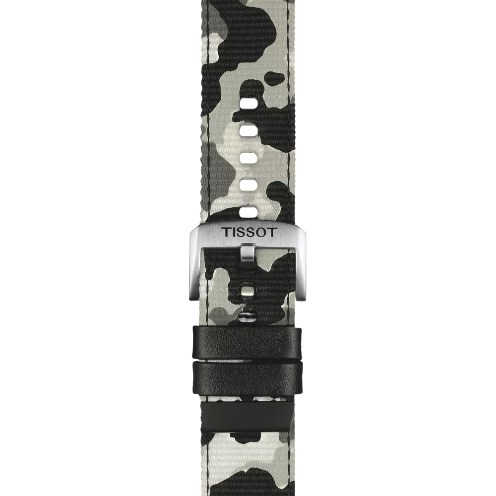 Tissot haki tekstil kayış boynuz aralığı 22 mm