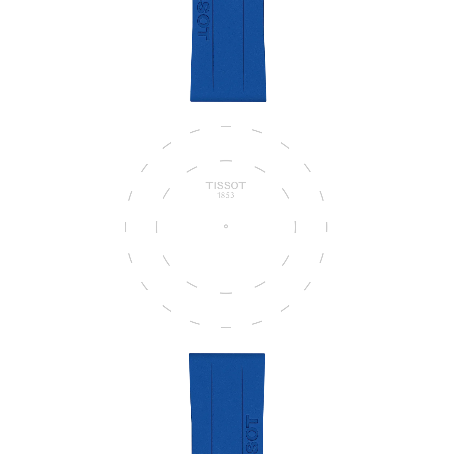 Tissot Mavi Silikon Kayış Boynuz Aralığı 22 mm