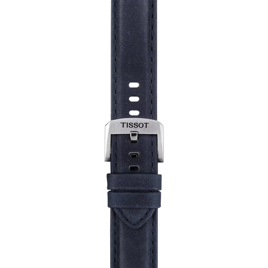 Tissot mavi deri kayış boynuz aralığı 20 mm