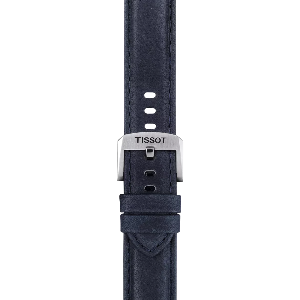 Tissot mavi deri kayış boynuz aralığı 20 mm