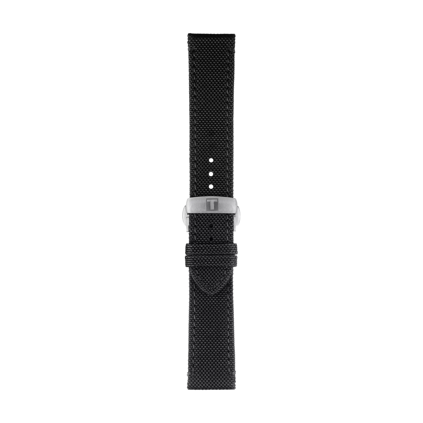 Tissot siyah kumaş kayış boynuz aralığı 21 mm