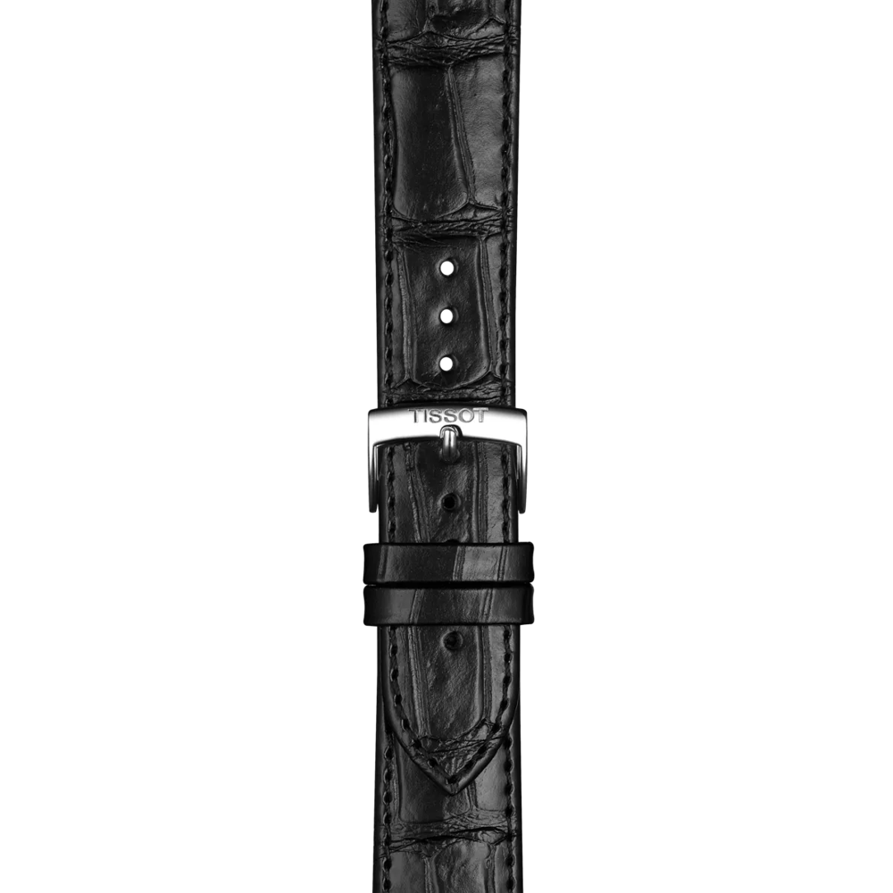 Tissot siyah deri kayış boynuz aralığı 20 mm
