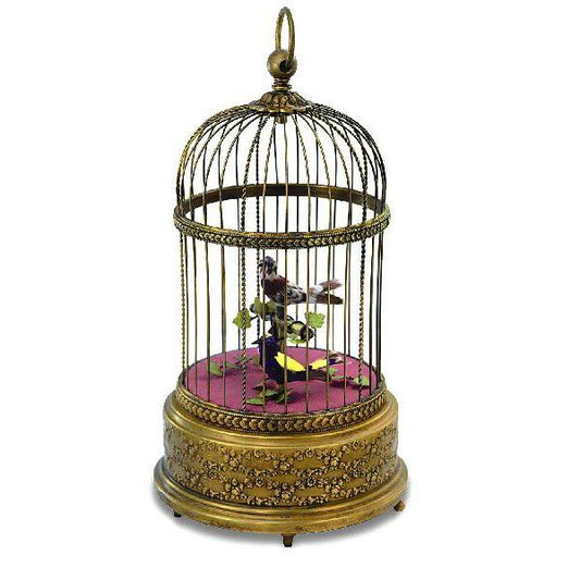 Reuge Collection Voliere de la Cour Singing Birds in Gilt brass Cage