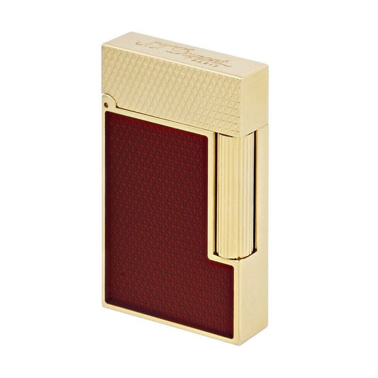 S.T. Dupont Ligne 2 Guilloche Red Lacquer & Gold Çakmak 16616