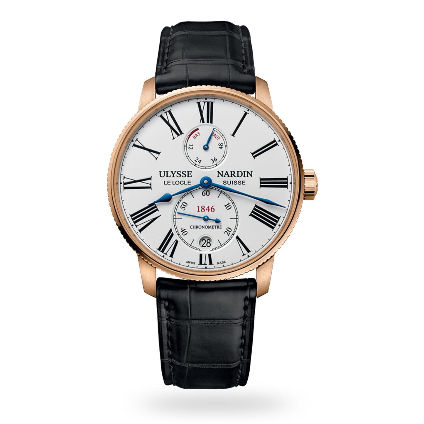 Marine Chronometer Torpilleur Automatic White Dial Mens Watch