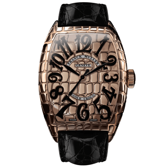 Rose Gold Cintree Curvex Croco Watch