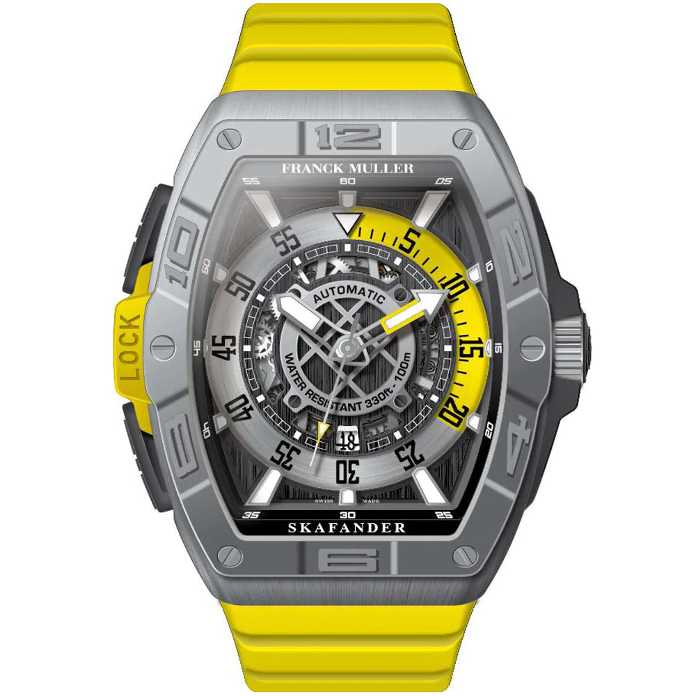 Skafander 46 Brushed Titanium - Yellow - SKF 46 DV SC DT (JA) (TTBR TT)