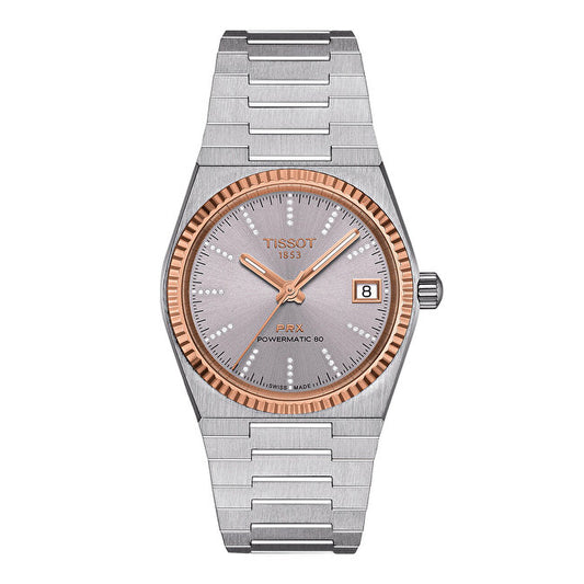 Tissot PRX 18K Gold Diamonds Powermatic 80 T9312074133600 Kol Saati