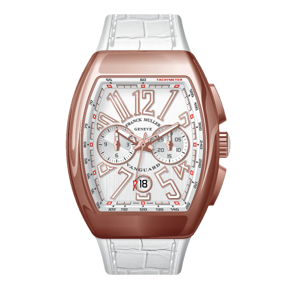 V41 Vanguard Chrono Rose Gold - White