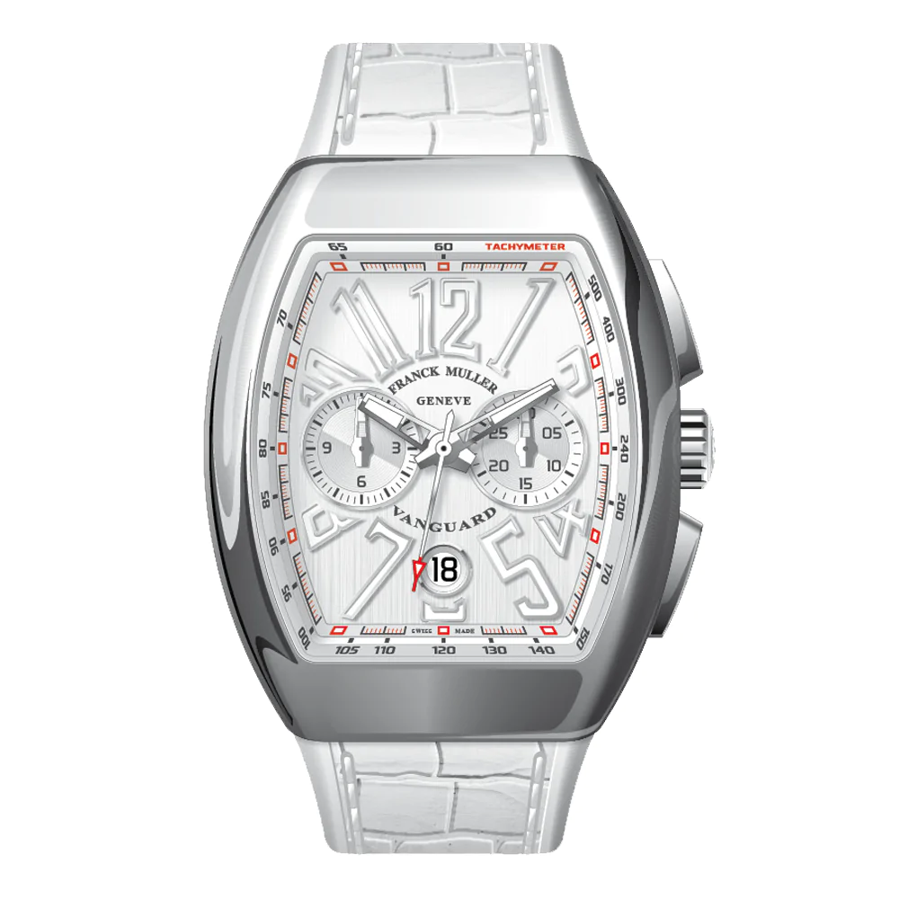 V41 Vanguard Chrono Stainless Steel - White