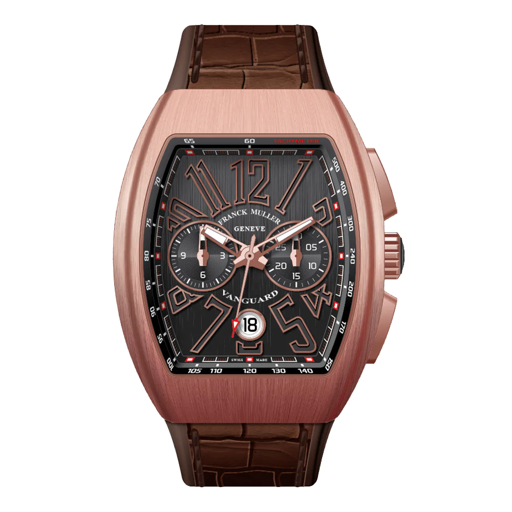 V41 Vanguard Chrono Brushed Rose Gold - Brown