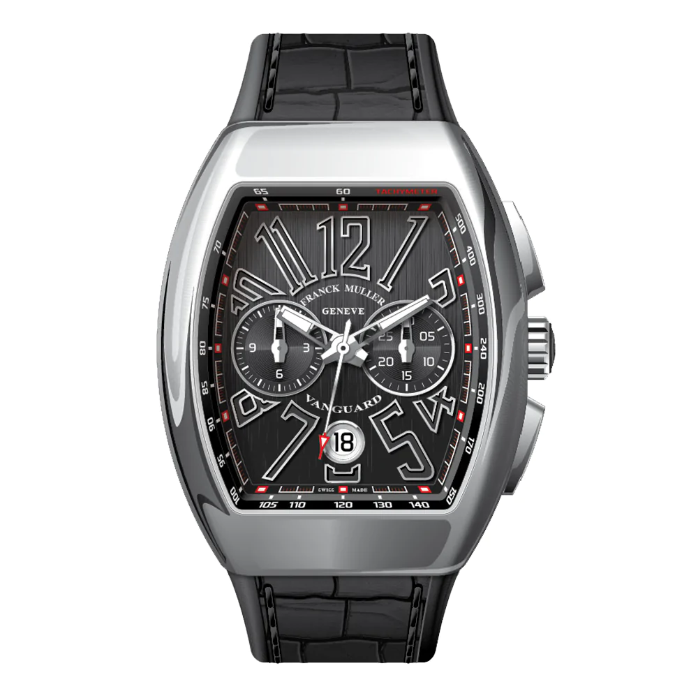 V41 Vanguard Chrono Stainless Steel - Black