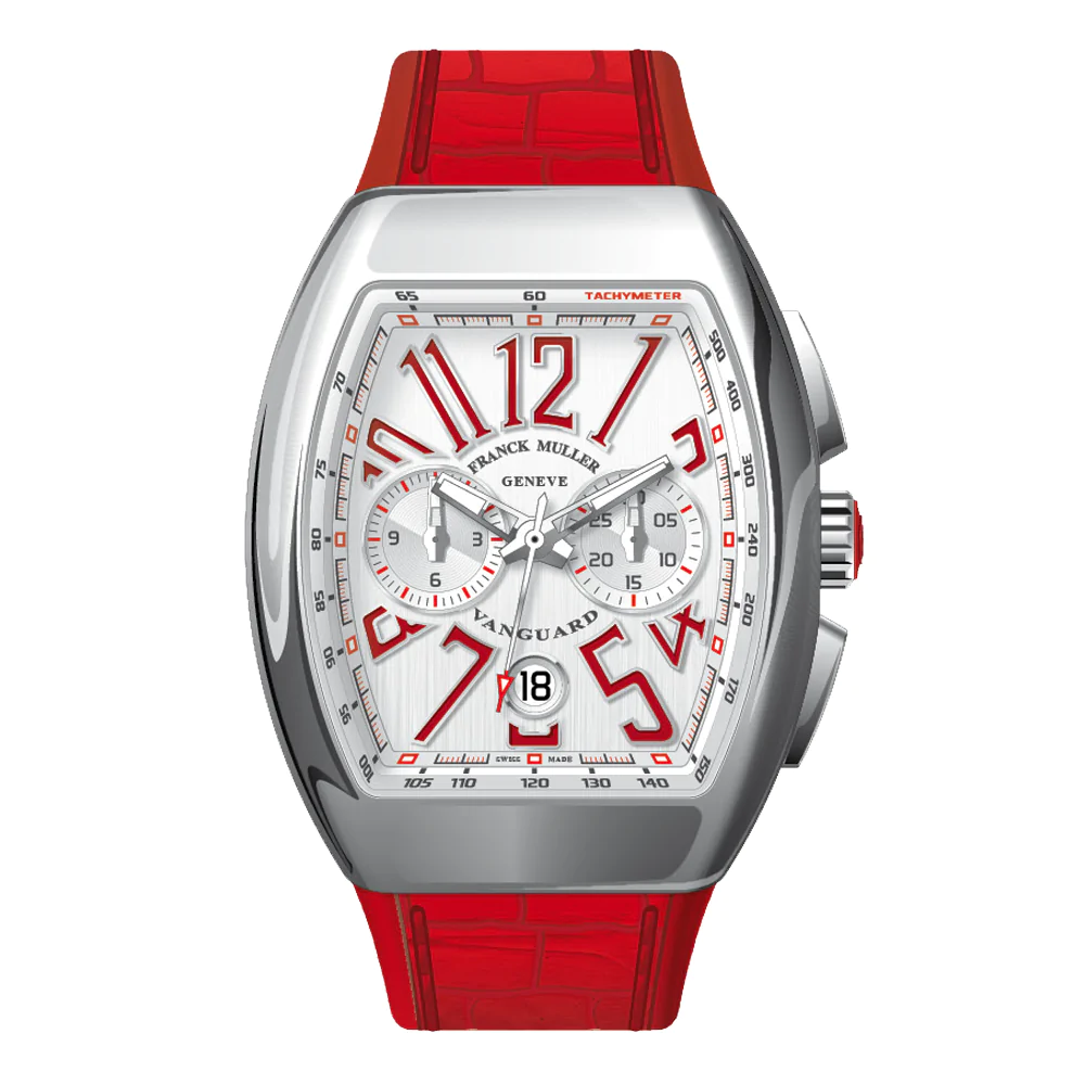 V41 Vanguard Chrono Stainless Steel - Red