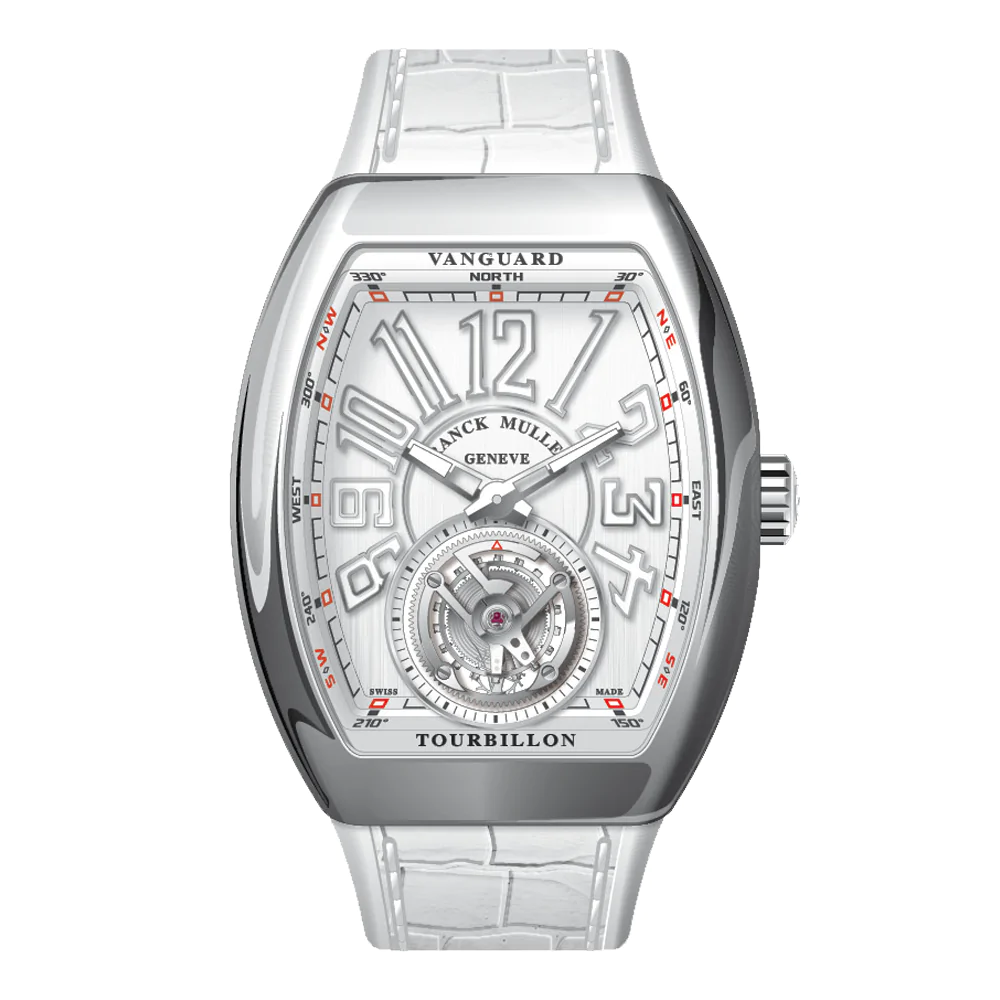 V41 Vanguard Tourbillon Stainless Steel - White