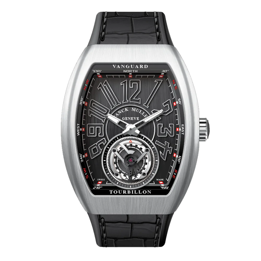 V41 Vanguard Tourbillon Brushed Stainless Steel - Black