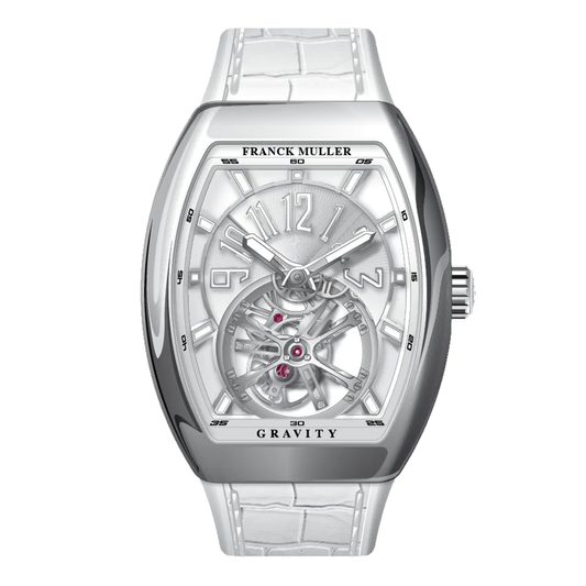 V41 Vanguard Gravity Tourbillon Stainless Steel - White