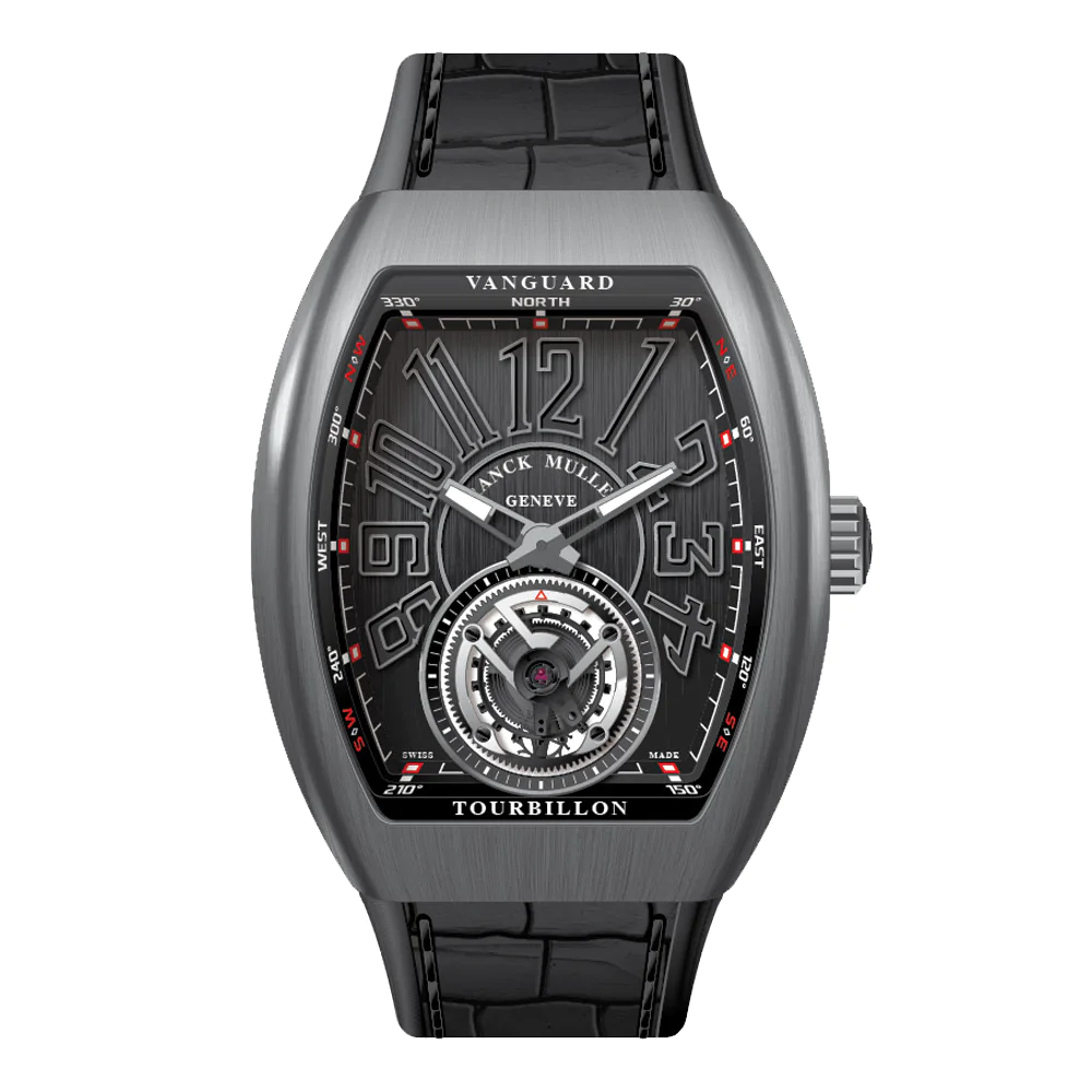 V41 Vanguard Tourbillon Brushed Titanium - Black