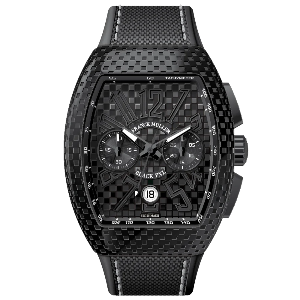 V45 Vanguard Chrono Pixel Full Black Stainless Steel