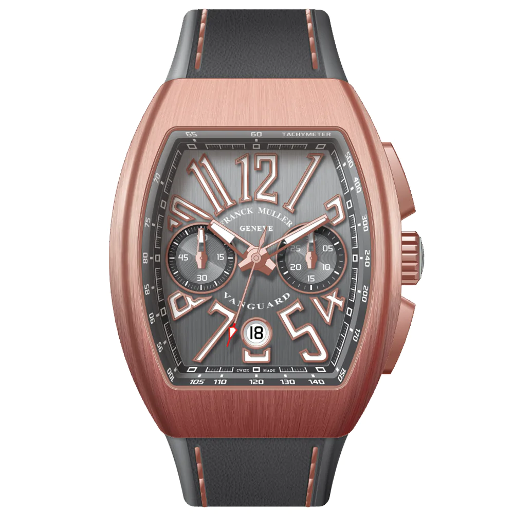 V45 Vanguard Chrono Classical Brushed Rose Gold Case - Grey