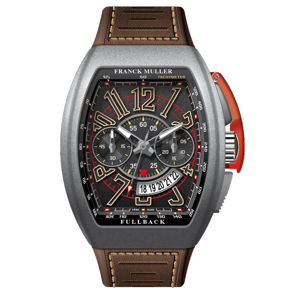 V45 Vanguard Chrono Fullback Black Titanium - Brown