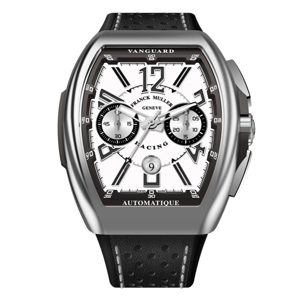 V45 Vanguard Racing Chrono Polished Stainless Steel - White