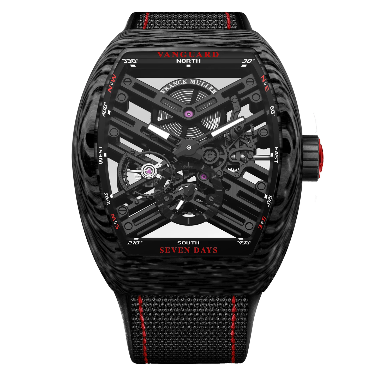 V45 Vanguard Skeleton Carbon & Red