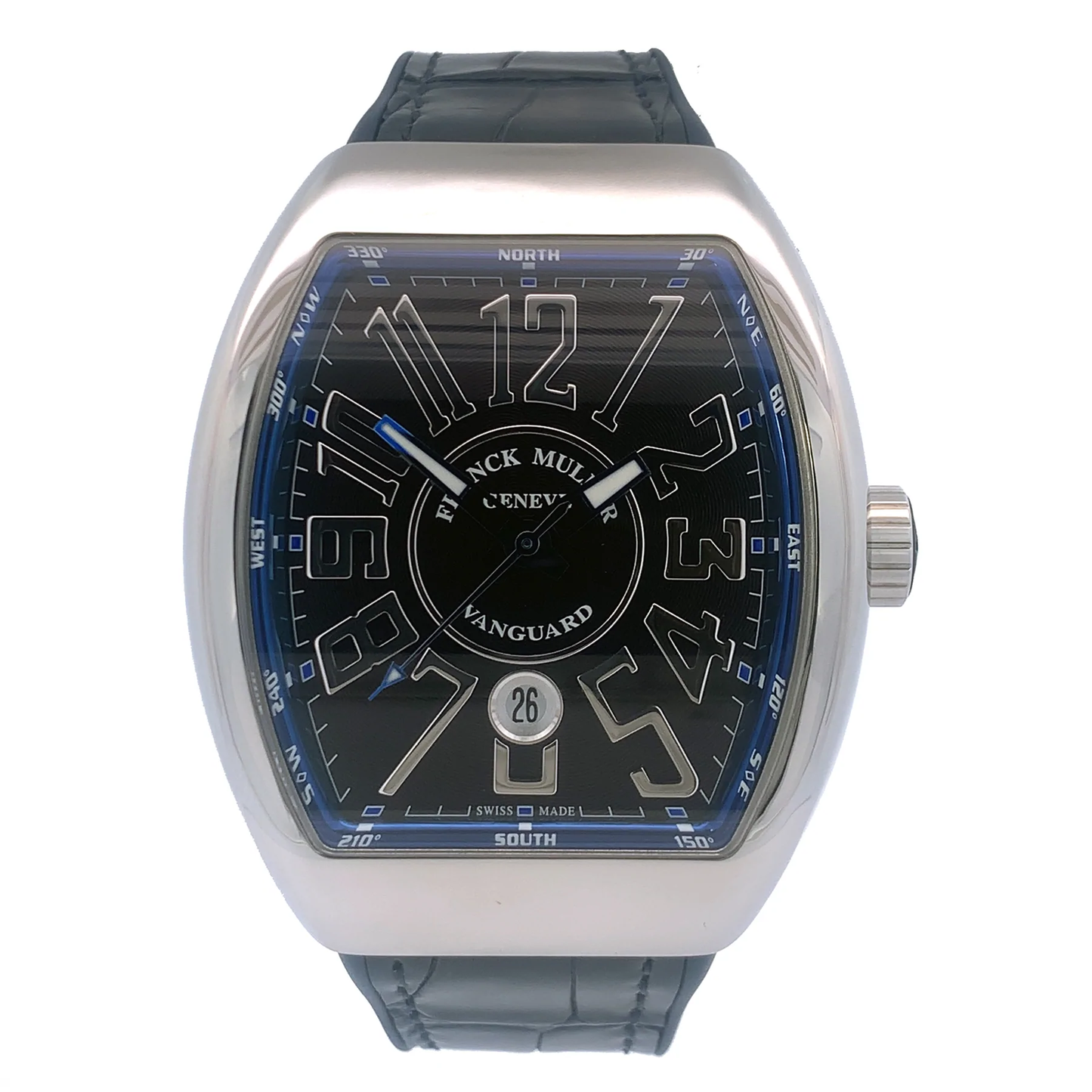 V45 Vanguard Classical Polished Steel - Blue Details