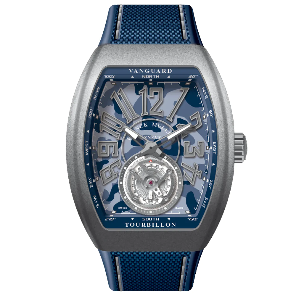 V45 Vanguard Titanium Case Camouflage Tourbillon - Blue