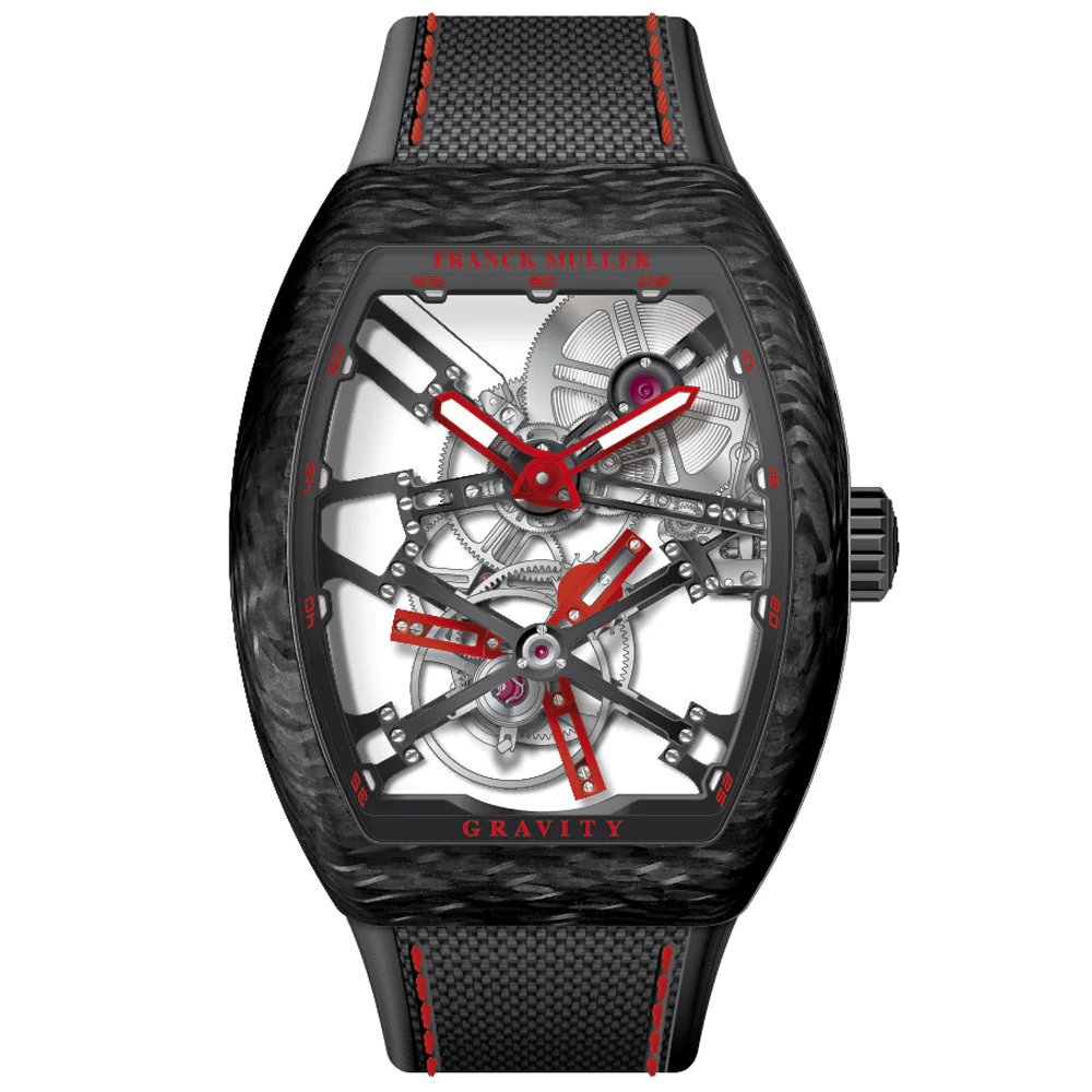 V45 Vanguard Gravity Skeleton Tourbillon Carbon - Red