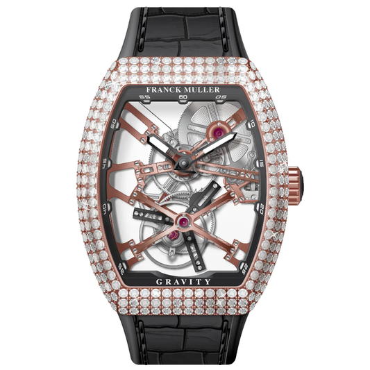 V45 Vanguard Gravity Skeleton Rose Gold & Diamond Case