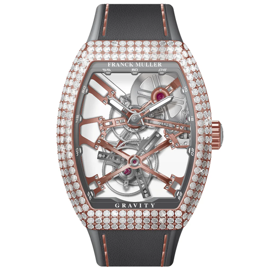 V45 Vanguard Gravity Skeleton Tourbillon Rose Gold & Diamond Case