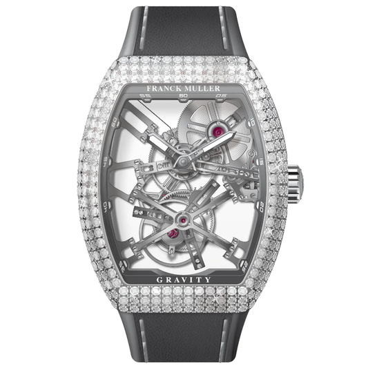 V45 Vanguard Gravity Skeleton Tourbillon Steel Diamond Case