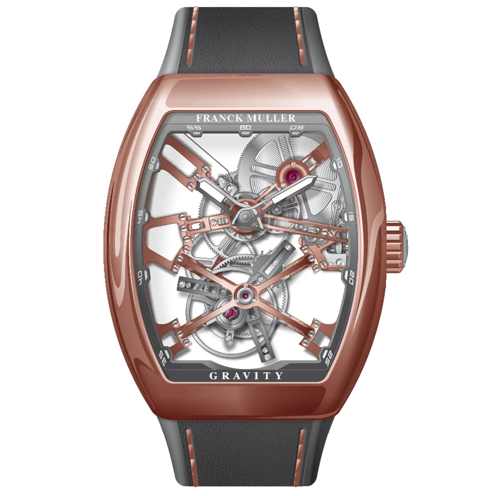 V45 Vanguard Gravity Skeleton Tourbillon Polished Rose Gold