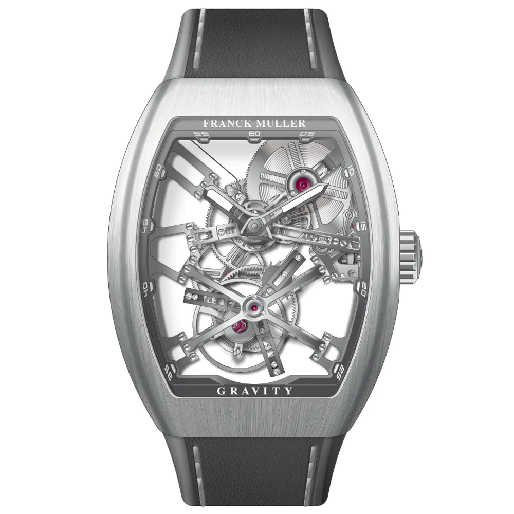 V45 Vanguard Gravity Skeleton Tourbillon Brushed Steel