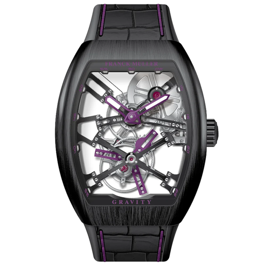 V45 Vanguard Gravity Skeleton Tourbillon Brushed Black Titanium - Violet