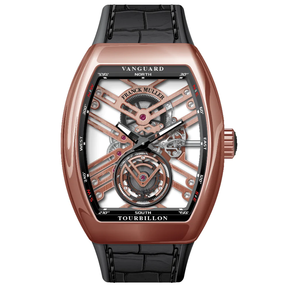 V45 Vanguard Tourbillon Skeleton Polished Rose Gold