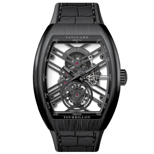 V45 Vanguard Tourbillon Skeleton Brushed Black Titanium