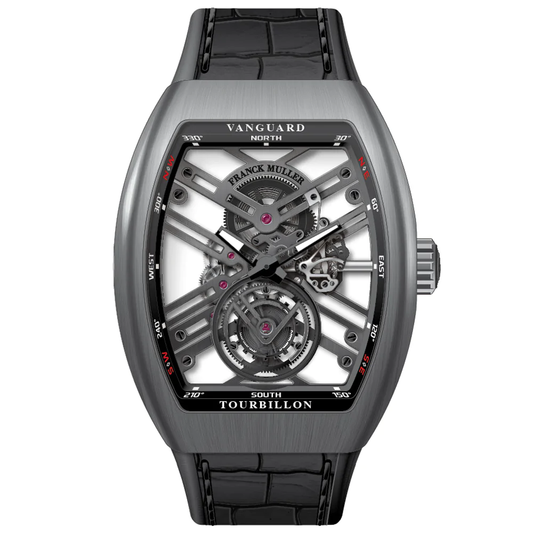 V45 Vanguard Tourbillon Skeleton Brushed Titanium - Black